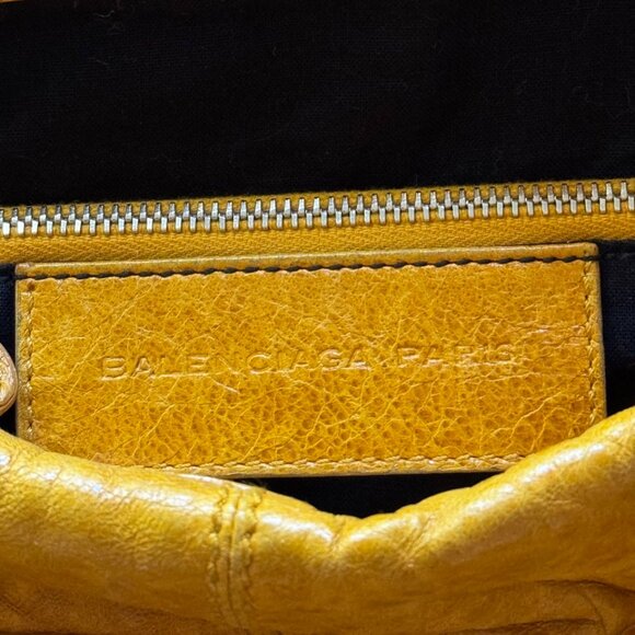 Auth Balenciaga F/W 2007 Jaune Marigold Yellow Chevre Work - Picture 7 of 16